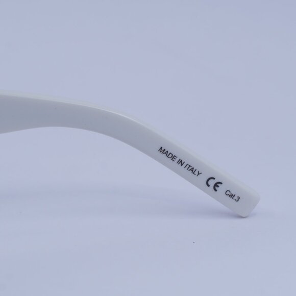 Saint Laurent SL51 049 Sunglasses White/Black Square Frame, Grey Lenses - Picture 9 of 10